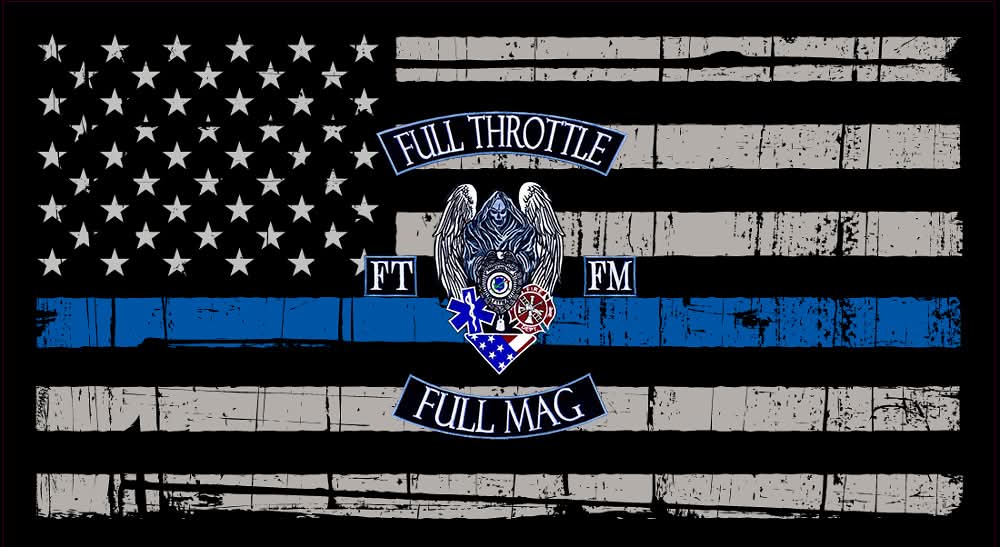 Full Throttle Full Mag — thin blue line American flag with FTFM patch