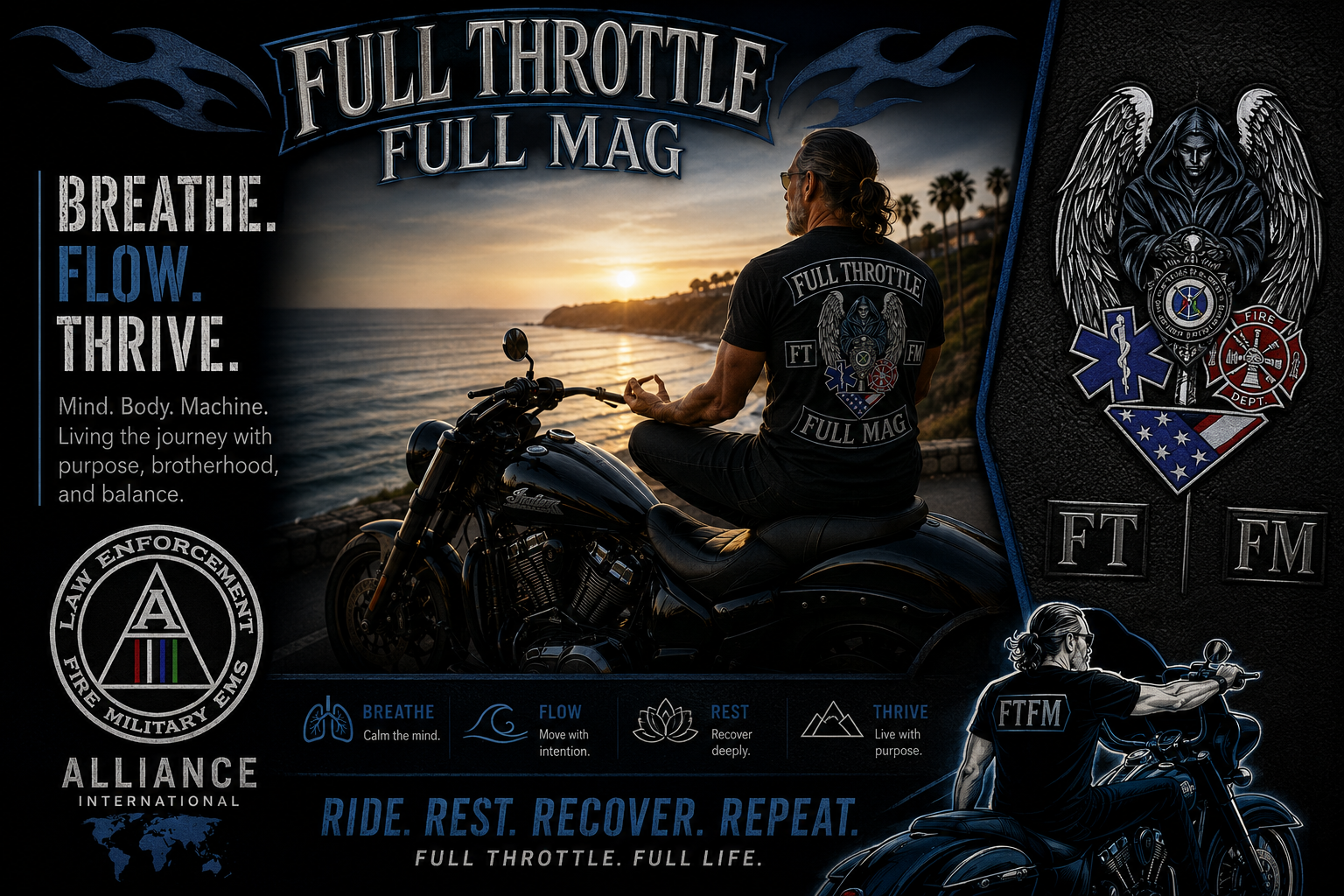 Full Throttle Full Mag — rider at sunset